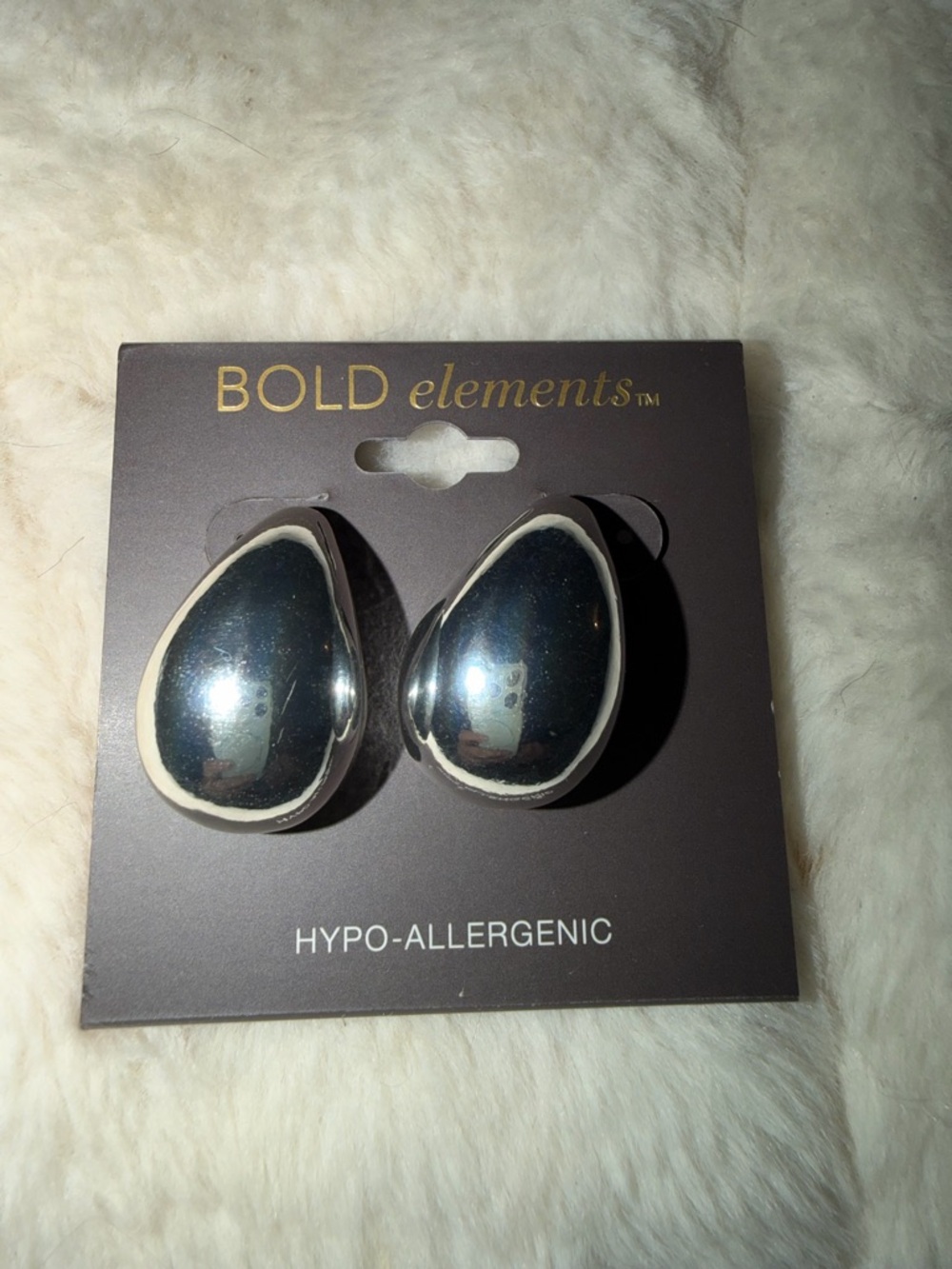Bold Elements Silver Teardrop Earrings